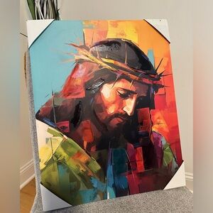 NEW Jesus w/Crown of Thorns Canvas